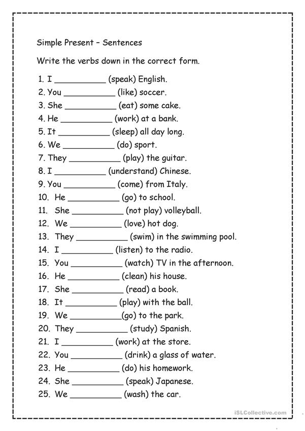 simple-present-sentences-grammar- fill in te gap