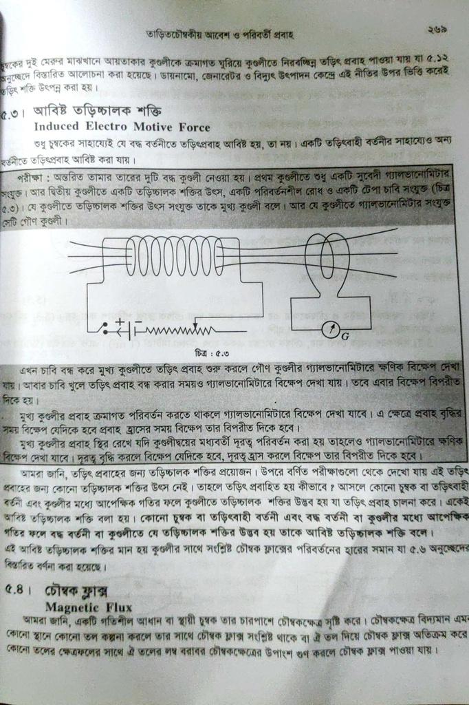 পাঠঃ ৫.৩- আবিষ্ট তড়িচ্চালক শক্তি 